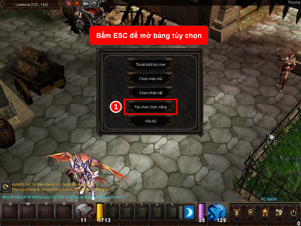 Chức năng chính của Game MU Hủy Diệt